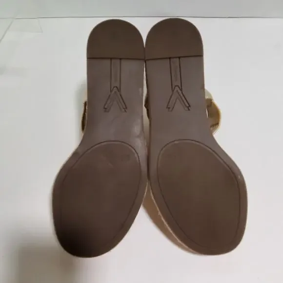 Vionic Calera Platform Sandals Womens 9 Gold Leather Espadrille Ankle Strap 2.5" - Picture 15 of 16